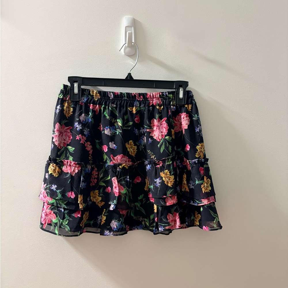 Generation Love Black Floral Mini Skirt - Picture 3 of 5